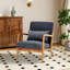 Chaise d'appoint rembourrée avec coussin lombaire-208998402