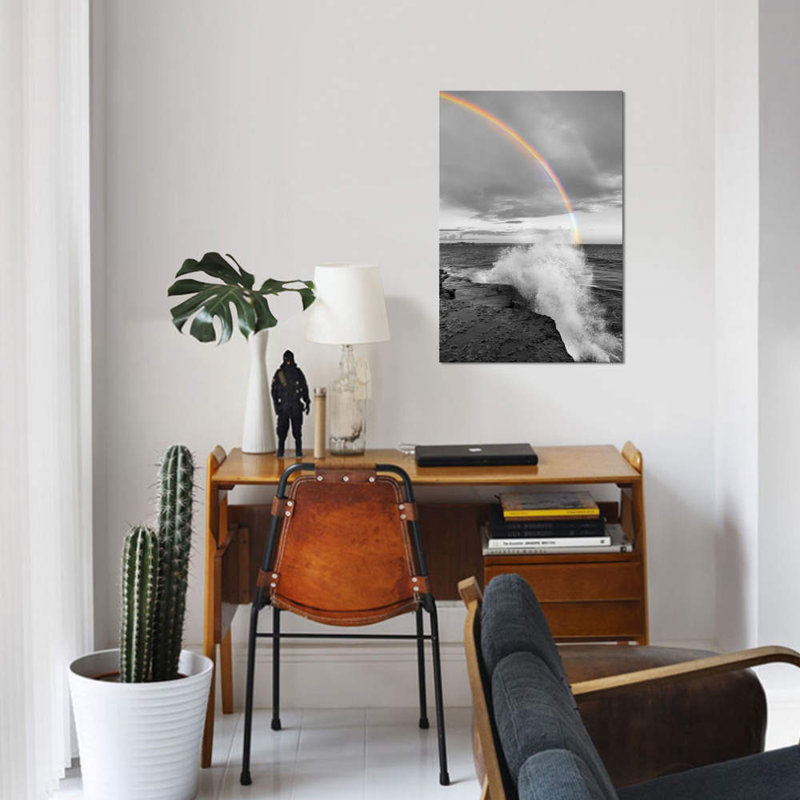Clarks Point, impression arc-en-ciel sur toile, H 12 po x l 8 po x P 0,75 po, Toile tendue, Pas de tapis