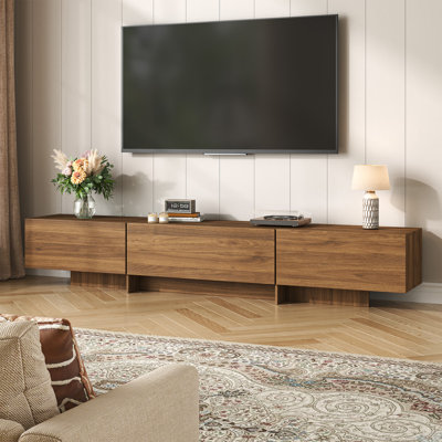 Meuble télé moderne pour téléviseur de 75 po ou moins avec armoire de rangement
