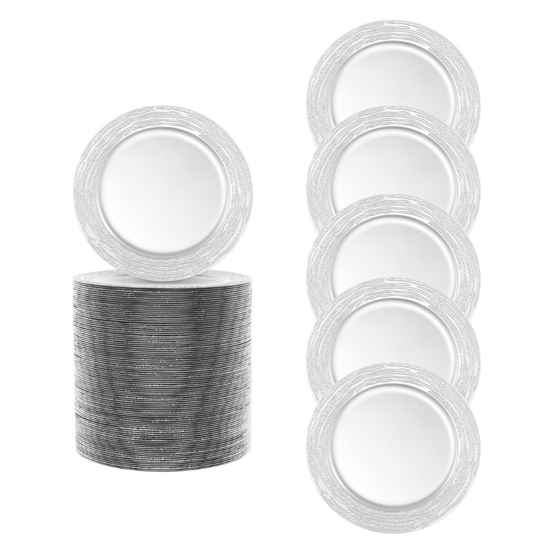 Chargeurs ronds 13 po (ensemble de 100), Argent argent