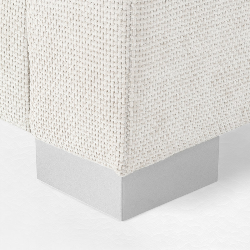 Ensemble de canapé modulaire en forme de L avec 2 coussins gratuits Modern Cloud Modern, Chenille blanche