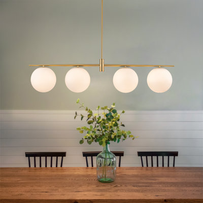 Luminaire suspendu linéaire à 4 lumières à intensité variable Kaynen 