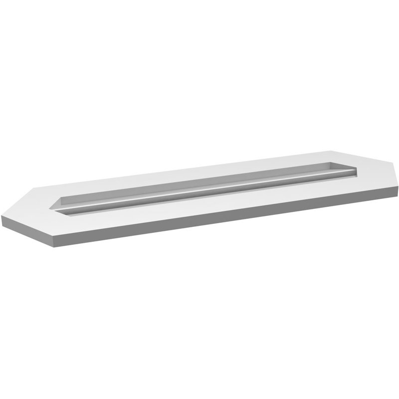Évent horizontal fonctionnel à pignon en uréthane à surface horizontale Signature, H 12 po x l 38 po x P 1 po