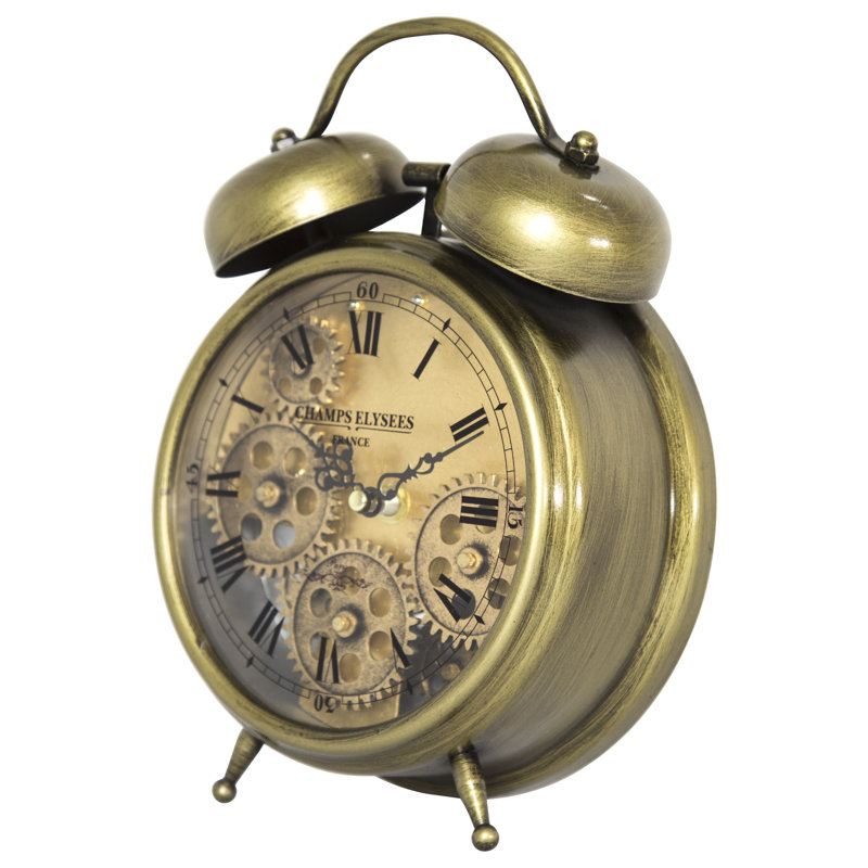 Réveille-matin analogique à quartz, Bronze vieilli