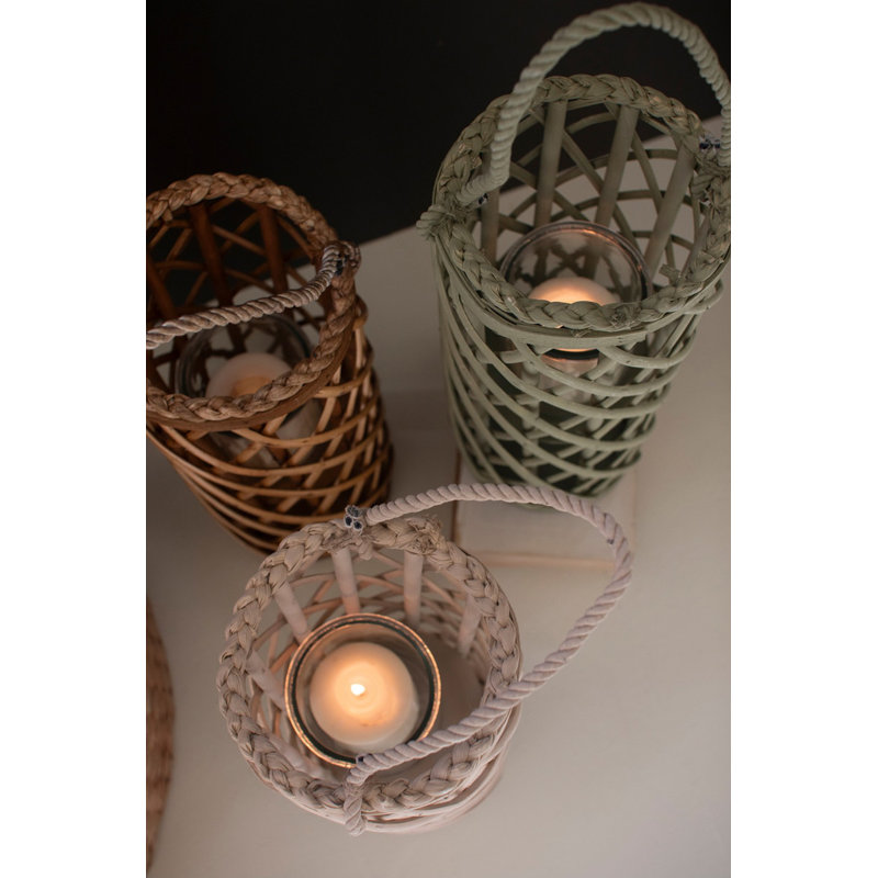  Ensemble de 3 lanternes décoratives en verre Willow