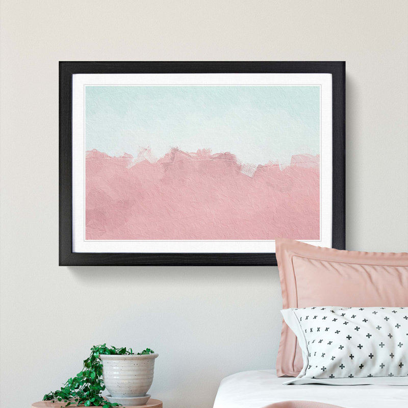 The Sand Dunes in Southern California in Abstract - Picture Frame Painting Print, Black Framed, 36cm H x 48cm W x 2cm D