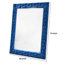 Miroir décoratif Izaic avec cadre en velours et capitonnage à boutons-122266660