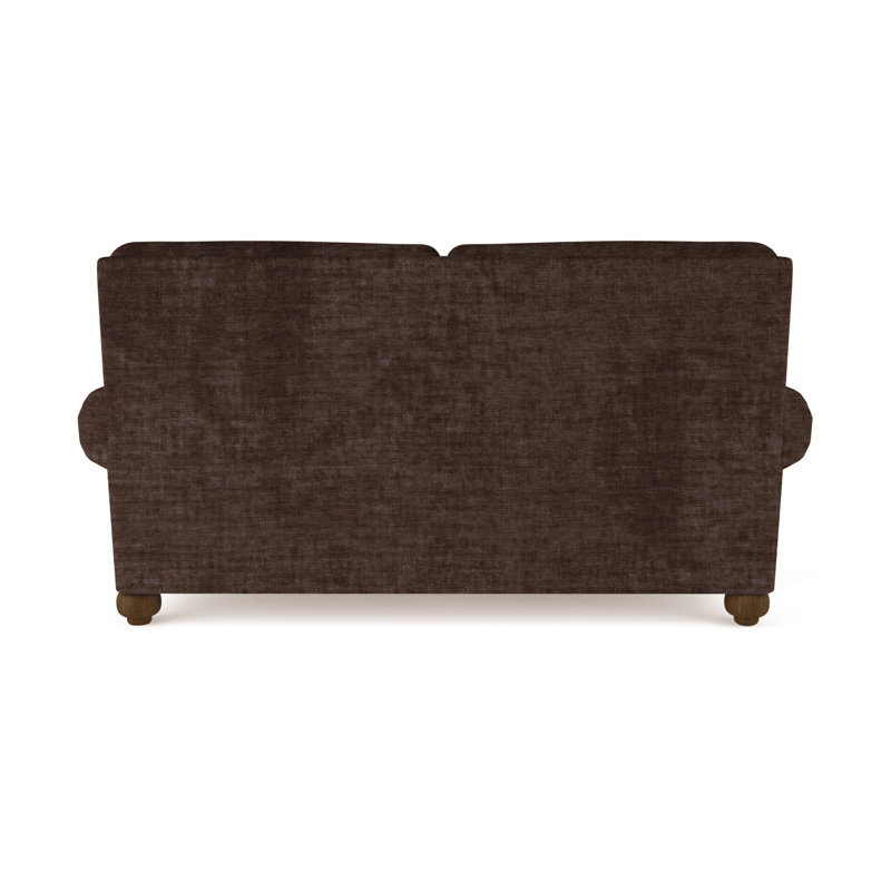 Leroy Loveseat, 36" H x 72" W x 49" D, Crushed Velvet Chocolate, Dark Brown