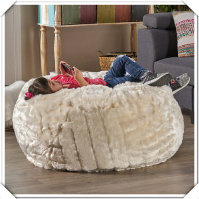 Fauteuil à billes moderne en fausse fourrure