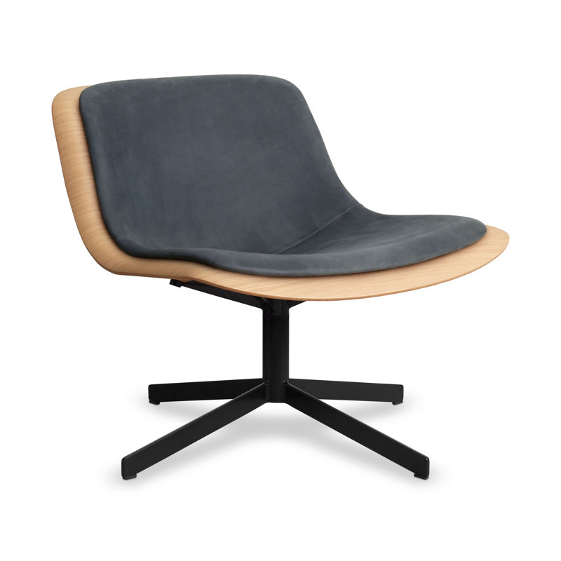 Nonesuch Upholstered Swivel Accent Chair, Natural, Dark Gray