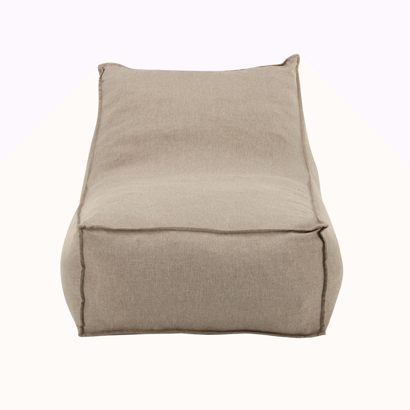 Outdoor Bean Bag Lounge Chair, Set Of 1, Beige
