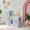 Ensemble de cuisine en bois avec grand réfrigérateur, évier et ensemble d'accessoires 12 pièces Teamson Kids Little Chef Chester