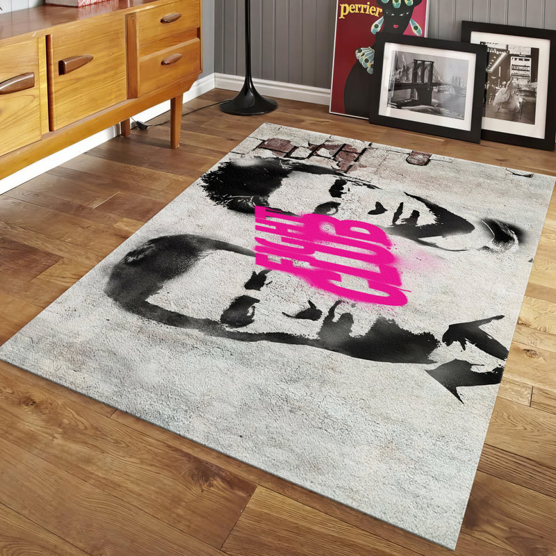 Non-woven Soft Type Printed Rug with Intricate Floral Design Ideal for Enhancing Decor in Living Room Bedroom and Hallway