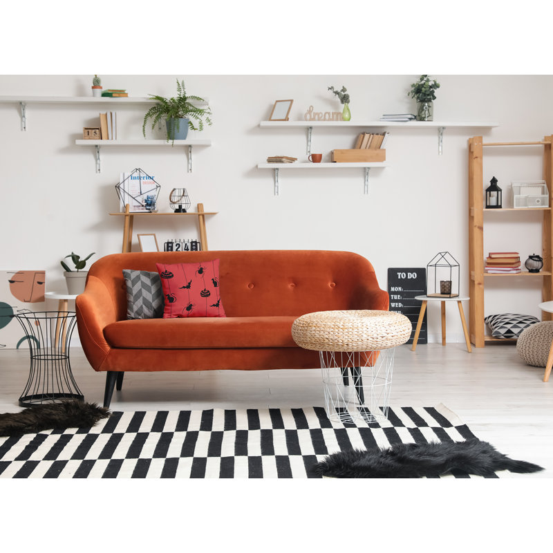 Coussin Halloween, Rouge, H 16 po x l 16 po