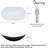Davivy 24.5" L x 13.8" W White/Matte Black  Oval Vessel Bathroom Sink-93100316