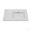 Comptoir de meuble-lavabo simple rectangulaire 32 po x 18 po blanc avec 1 trou de robinet et trop-plein (lavabo seulement), comptoir gauche spacieux pour un rangement pratique maximum