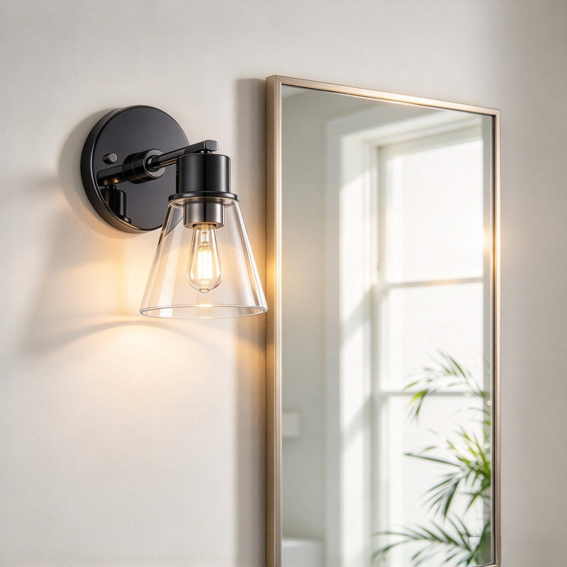 Single Wall Lamp, Matte Black