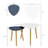 2 Piece Bamboo Nesting Triangle Coffee Table-668653802