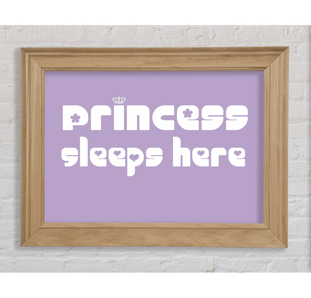 Princess Sleeps 2 Lilac - Bilderrahmen Kunstdrucke