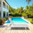 Modern White Chaise Lounge - Lightweight Aluminum & Mesh Poolside Lounger