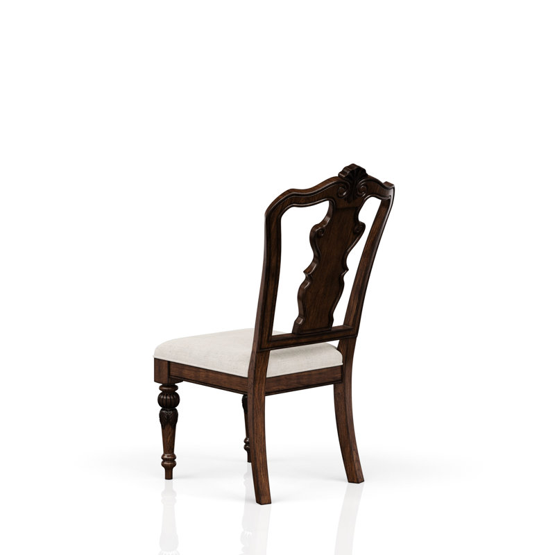 Chaise d'appoint traditionnelle avec siège rembourré pour siège élégant, largeur 20,17 po, finition