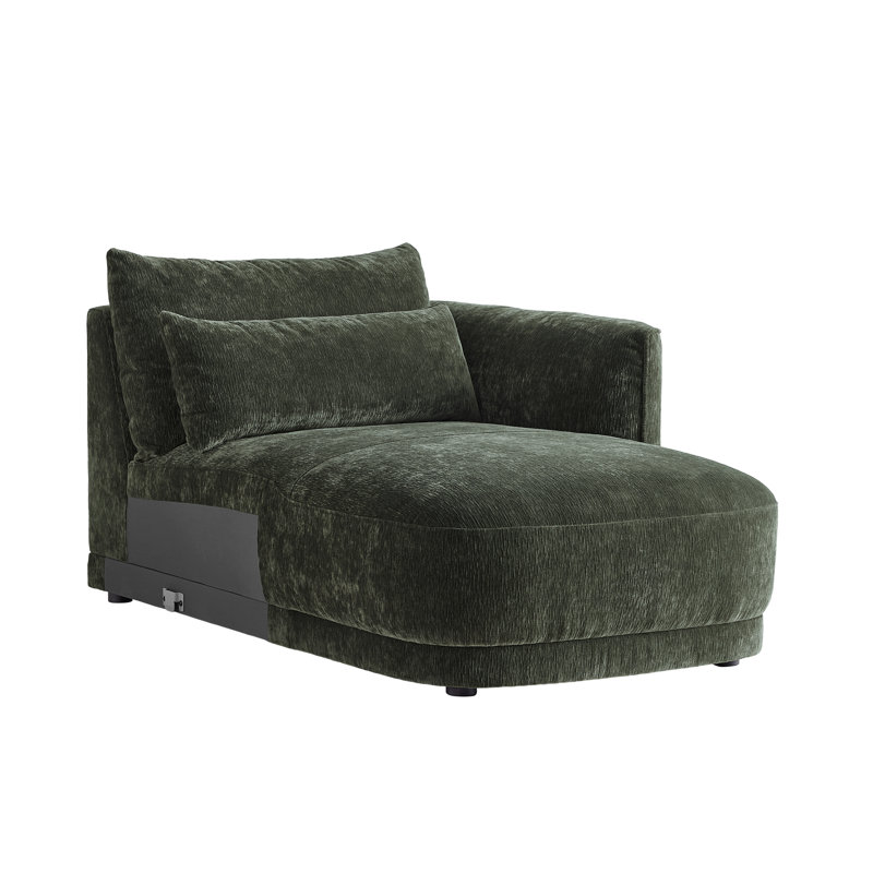 Chaise avec accoudoir à droite, Vert forêt
