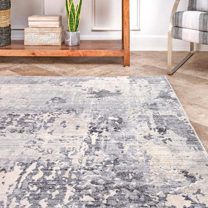 Tapis argenté Modoc, Rectangle 3 pi x 5 pi