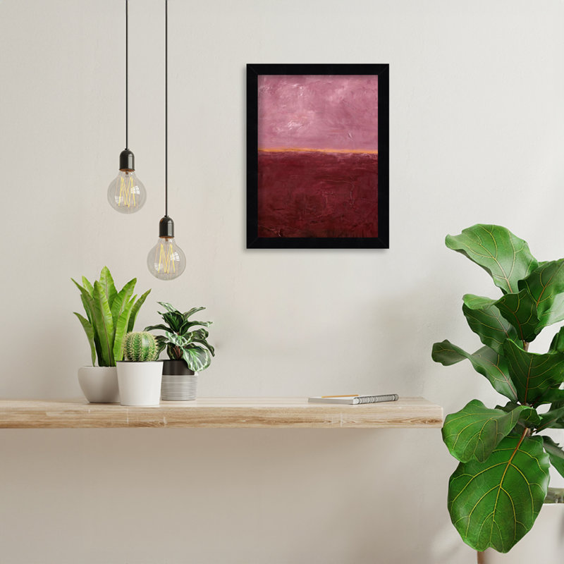 «Edge Rose» par Design Fabrikken, impression sur bois encadrée, H 13 po x l 10 po, Noir