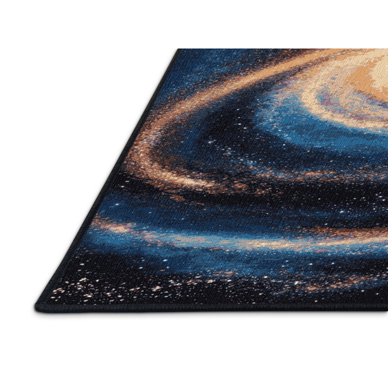 Tapis gris lavable à la machine, Rond 4 pi