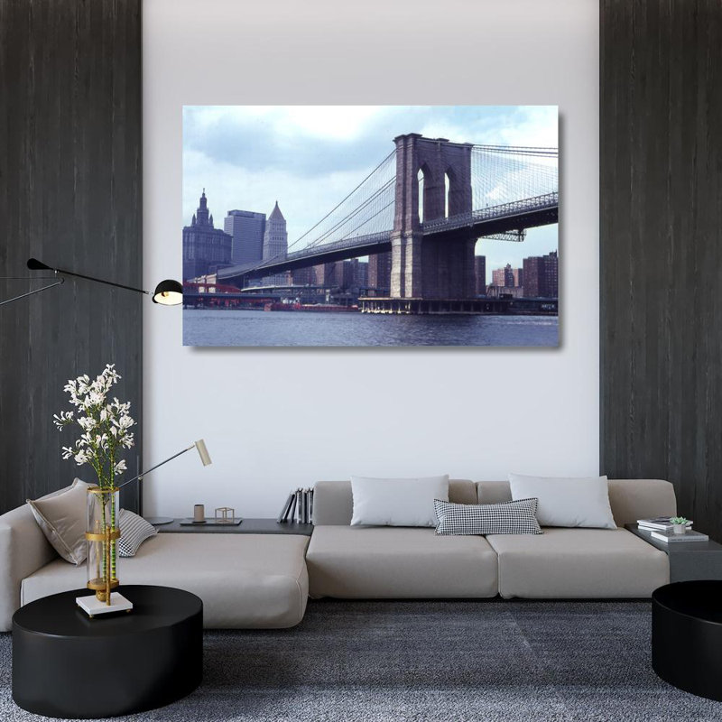 Pont de Brooklyn à New York, H 31 po x l 48 po
