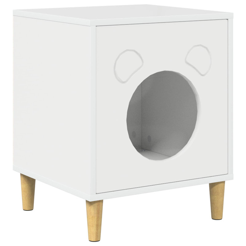 53 cm H Cat Tree / Condo, Gloss White