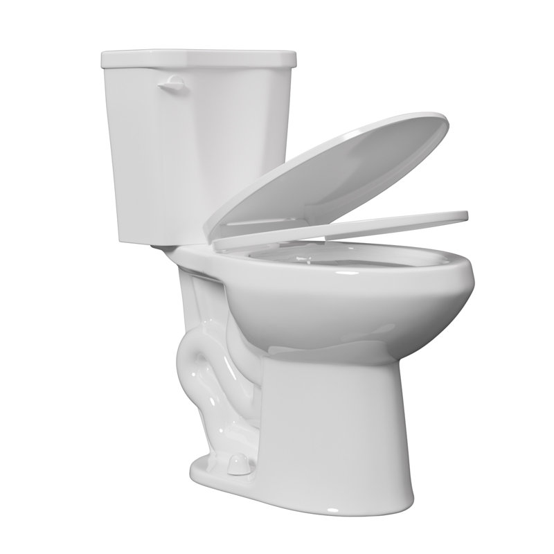 Toilette allongée 17 po 2 pièces à chasse d'eau simple 1,0 GPF 17 po ADA