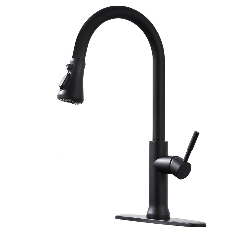 GAWEZA Pull Down Kitchen Faucet, Black