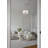 Transitional 3 Light Silk String Shade Chandelier