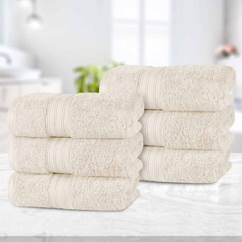 Essuie-mains luxueux en coton doux et très absorbant, Amande