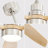 Auravista 52 In. Indoor Oak Blades Ceiling Fan Chrome Housing With LED Light Bulbs And Remote Control-108487575