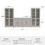 Armoire double à 2 portes Martha Stewart Bedford avec 2 armoires multimédia hautes et quincaillerie de qualité-132959290