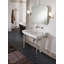 Belfry Bathroom Romainville 805mm L x 500mm W White Ceramic Oval Wall Hung Basin Sink with Tap and Overflow