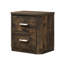 Table de chevet en bois avec 2 tiroirs