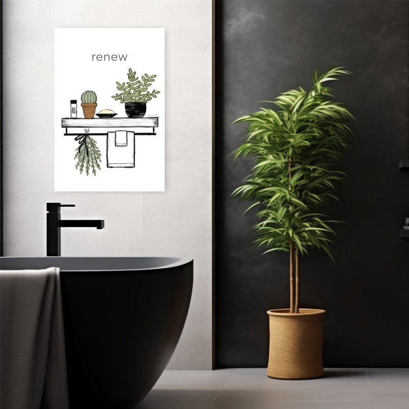 Renew Bath Bath Shelf, art contemporain, H 24 po x l 16 po