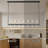7 - Light 55" W Dimmable Modern Linear Kitchen Island Chandelier-114218215