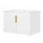 Meuble-lavabo de salle de bain vintage 30 po avec lavabo en céramique, lavabo simple en céramique à 3 trous, meuble-lavabo avec 2 portes à fermeture douce-115672163