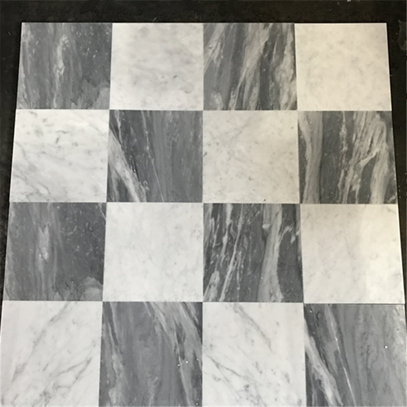 Bardiglio 12" x 12" Marble Grid Mosaic Wall & Floor Tile, Light Gray