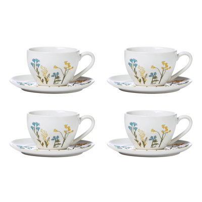 Lenox Wildflowers 8-Piece Espresso Cups & Saucers Set