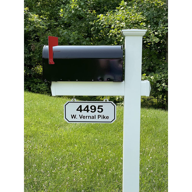 Personalized Post Mounted Mailbox and Address Plate, Yes