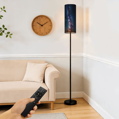 Floor Lamp  Deep space Star Sky Dimmable Modern Standing Lamp with Remote Control Footswitch Bulb Lampshade Tall Pole Corner Lamp for Living Room Bedroom Office