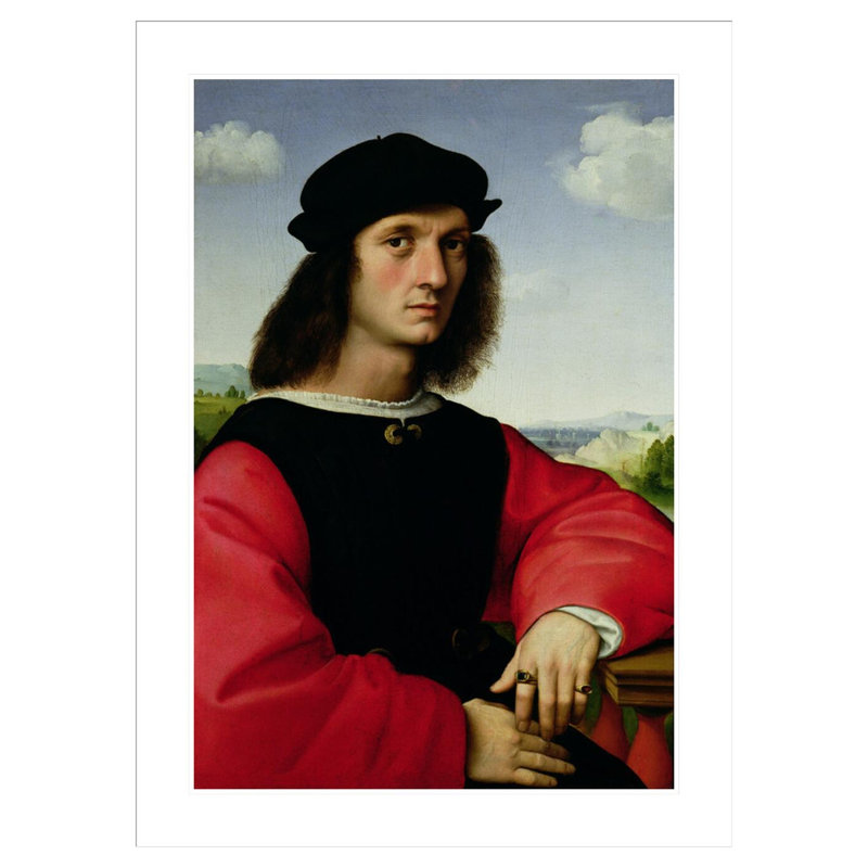 Portrait d'Agnolo Doni par Raphael - Impression sur toile, 41.5" H x 30.48" W