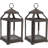 Hosley 12 Inch High Clear Glass and Iron Classic Style Lantern Ideal Gift for Festivities Parties Weddings Aromatherapy and Spa Settings O3