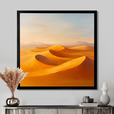 Lumière des dunes d'ambre - Toile encadrée du désert
