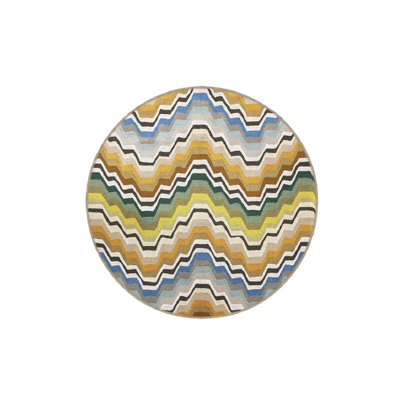 Colorful Cross Patterned Woven Base Machine Washable Rug, Rectangle 3'3" x 4'11" Rug Pad Included